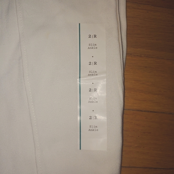 Cream High-Rise Slim Straight Leg Pintuck Ankle Pants A New Day Women's 2R - Picture 11 of 14